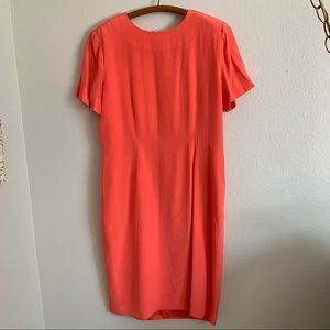 Barrie Pace Ltd 100% Silk Coral Pink Dress sz 12